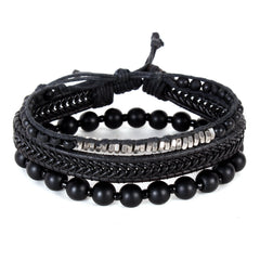 Leather and Beads Bracelet For Men and Women 12BRCH5873B