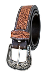 Western Genuine Leather Belt with Removable Buckle  30AB005