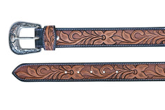 Western Genuine Leather Belt with Removable Buckle  30AB003