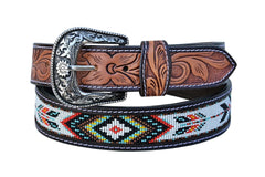 Western Genuine Leather Belt with Removable Buckle  30AB003