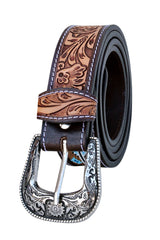 Western Genuine Leather Belt with Removable Buckle 30AB006