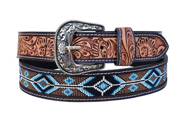 Western Genuine Leather Belt with Removable Buckle 30AB006