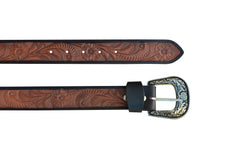 Western Genuine Leather Belt with Removable Buckle 30AB109