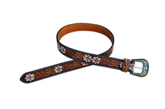 Western Genuine Leather Belt with Removable Buckle 30AB102