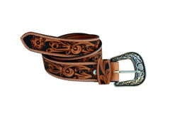 Western Genuine Leather Belt with Removable Buckle 30AB106