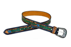 Western Genuine Leather Belt with Removable Buckle 30AB108