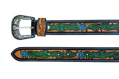 Western Genuine Leather Belt with Removable Buckle 30AB108