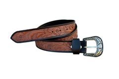 Western Genuine Leather Belt with Removable Buckle 30AB109