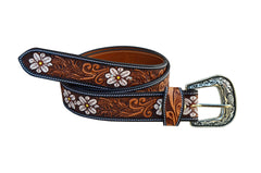 Western Genuine Leather Belt with Removable Buckle 30AB102