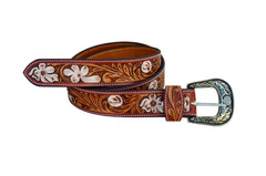 Western Genuine Leather Belt with Removable Buckle 30AB103