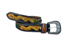 Western Genuine Leather Belt with Removable Buckle 30AB105