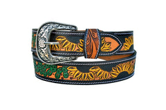 Western Genuine Leather Belt with Removable Buckle 30AB105