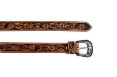 Western Genuine Leather Belt with Removable Buckle 30AB106