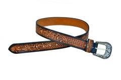 Western Genuine Leather Belt with Removable Buckle 30AB107