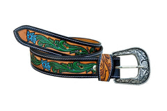 Western Genuine Leather Belt with Removable Buckle 30AB108