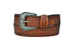 Western Genuine Leather Belt with Removable Buckle 30AB110