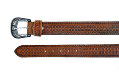 Western Genuine Leather Belt with Removable Buckle 30AB110