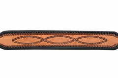 Western Style Hand Tooled Hand Finished Leather Dog Collar With Padded Soft Lining 10AB123