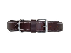 Western Style Hand Tooled Hand Finished Leather Dog Collar With Padded Soft Lining 10AB124