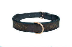 Hand Crafted Heavy Duty Leather Dog Collar With Padded Soft Lining 10AB302