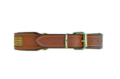 Hand Crafted Heavy Duty Leather Dog Collar With Padded Soft Lining 10AB301