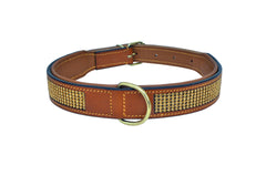 Hand Crafted Heavy Duty Leather Dog Collar With Padded Soft Lining 10AB301