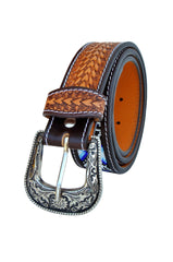 Western Genuine Leather Belt with Removable Buckle  30AB007