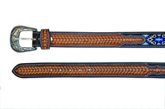 Western Genuine Leather Belt with Removable Buckle  30AB007