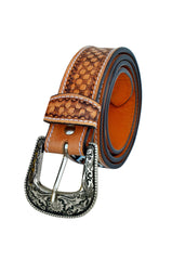 Western Genuine Leather Belt with Removable Buckle  30AB008