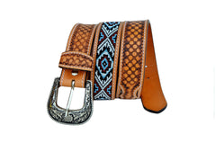 Western Genuine Leather Belt with Removable Buckle  30AB008