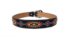 Handmade Western Rodeo Heavy Duty Beaded Full-Grain Leather Belt Unisex with Removable Buckle  30IS104