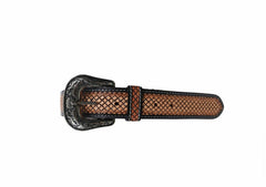 Handmade Western Rodeo Heavy Duty Beaded Full-Grain Leather Belt Unisex with Removable Buckle  30IS101