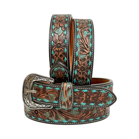 Western Genuine Leather Belt with Removable Buckle 30AB111