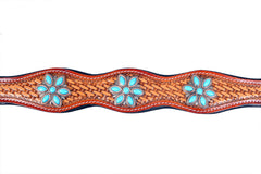 Western Style Hand Tooled Hand Finished Leather Dog Collar With Padded Soft Lining 10IS103