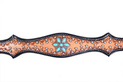 Western Style Hand Tooled Hand Finished Leather Dog Collar With Padded Soft Lining 10IS104