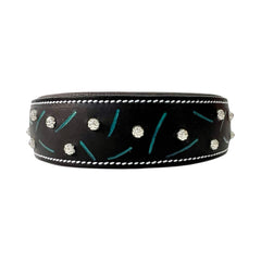 Western Style Hand Tooled Hand Finished Leather Dog Collar With Padded Soft Lining 10AB146