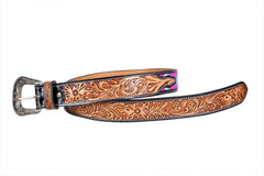 Handmade Western Beaded Belt Heavy Duty Full-Grain Leather Unisex with Removable Buckle  30IS111