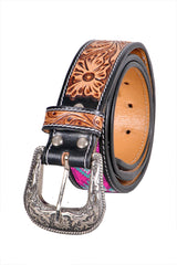 Handmade Western Beaded Belt Heavy Duty Full-Grain Leather Unisex with Removable Buckle  30IS111