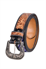 Handmade Western Beaded Belt Heavy Duty Full-Grain Leather Unisex with Removable Buckle  30IS113