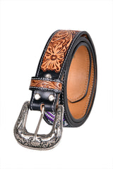 Handmade Western Beaded Belt Heavy Duty Full-Grain Leather Unisex with Removable Buckle  30IS110