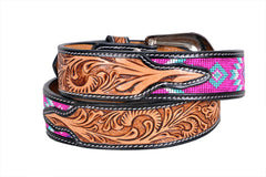 Handmade Western Beaded Belt Heavy Duty Full-Grain Leather Unisex with Removable Buckle  30IS111