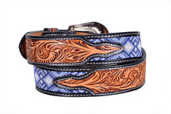 Handmade Western Beaded Belt Heavy Duty Full-Grain Leather Unisex with Removable Buckle  30IS112