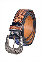 Handmade Western Beaded Belt Heavy Duty Full-Grain Leather Unisex with Removable Buckle  30IS112