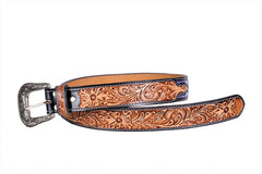 Handmade Western Beaded Belt Heavy Duty Full-Grain Leather Unisex with Removable Buckle  30IS113