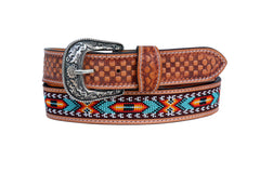 Western Genuine Leather Belt with Removable Buckle 30AB009