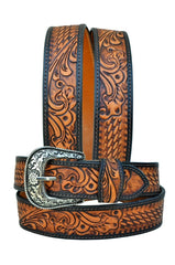 Western Genuine Leather Belt with Removable Buckle 30AB107