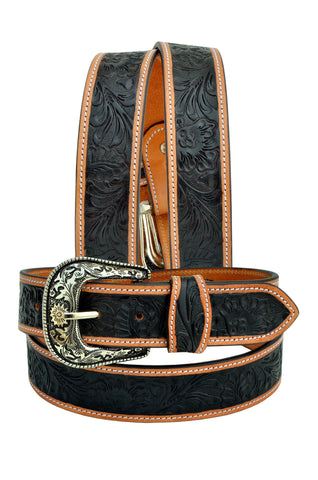 Western Genuine Leather Belt with Removable Buckle 30AB118