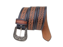 Western Genuine Leather Belt with Removable Buckle 30AB117