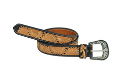 Western Genuine Leather Belt with Removable Buckle 30AB116