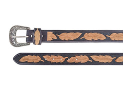 Western Genuine Leather Belt with Removable Buckle 30AB114